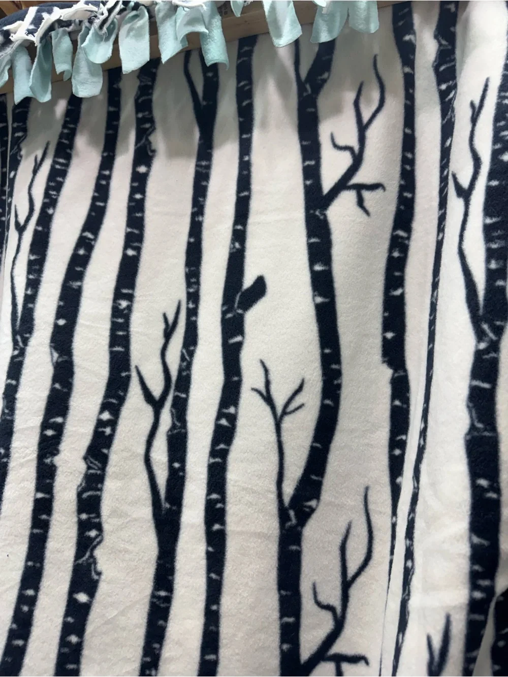 Adventure Awaits Little One Fleece Throw Blanket - Aqua, Gray & Black